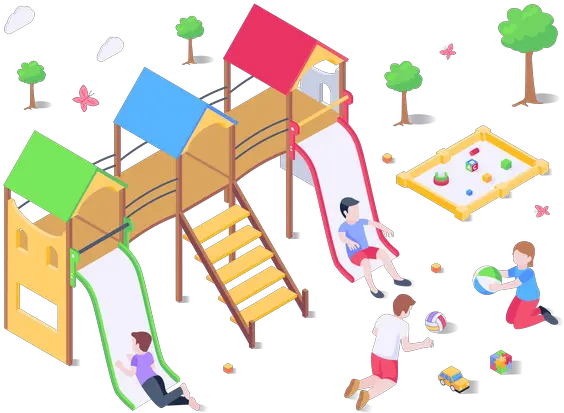 Playground Icon Download In Colored Outline Style Png Playground Icon Png