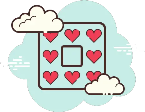 Heart Border Icon In Cloud Style App Store Icon Aesthetic Cloud Png Game With Heart As Desktop Icon