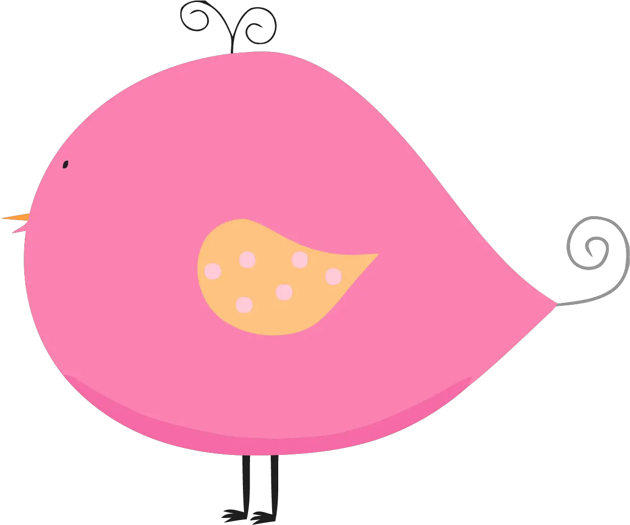 Pink Bird Polka Dot Wings Clipart Png My Cute Graphics Dot Polka Dots Png