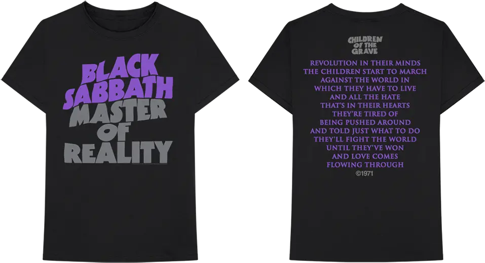 Children Of The Grave T Shirt Black Sabbath Official Merch Png Grave Transparent