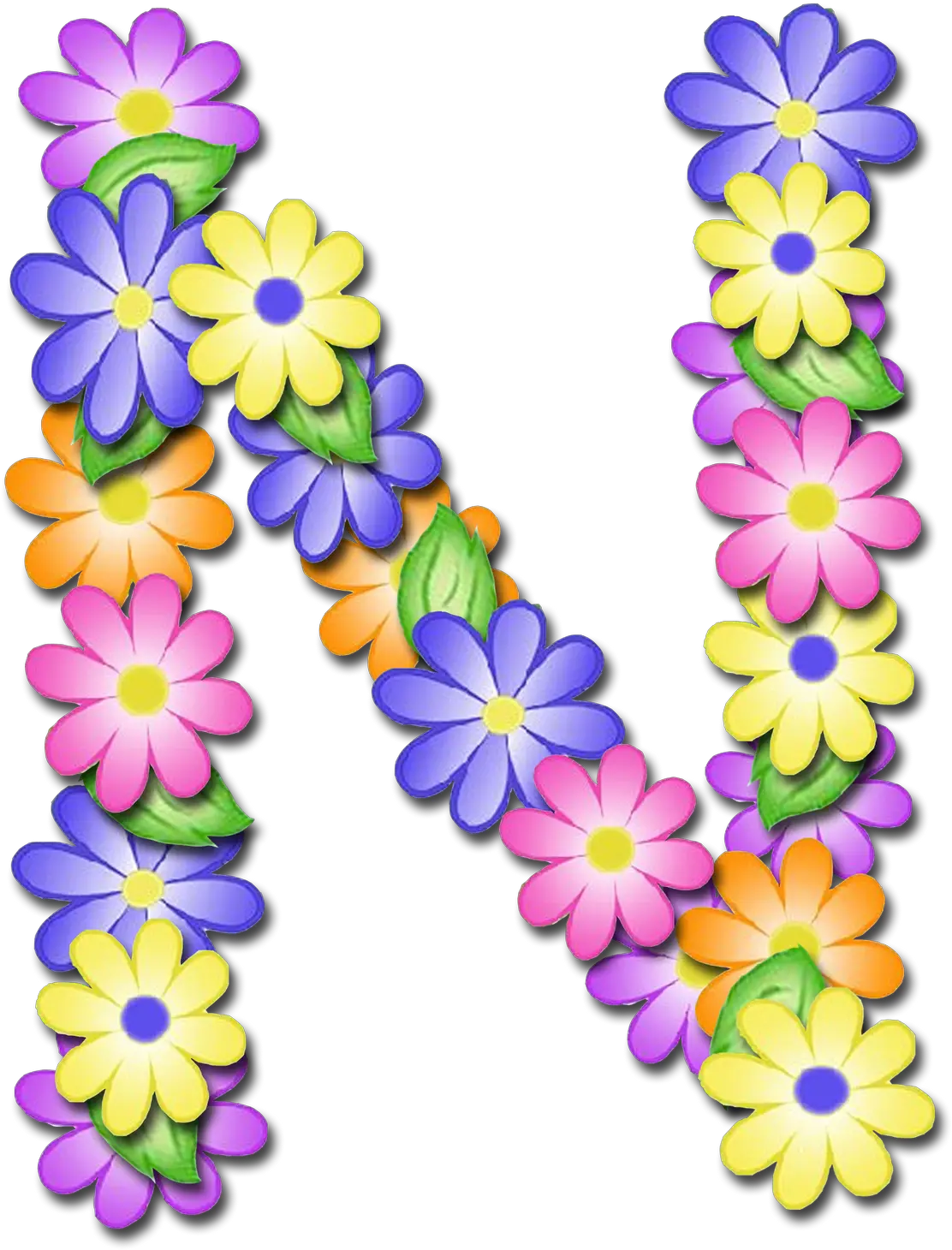 Free Pastel Floral Digi Scrapbook Alphabet Letras Com Abecedario Letras De Flores Png Flores Png