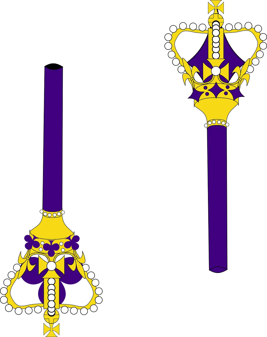 Sceptre Purple Staff Free Vector Graphic On Pixabay King Staff Transparent Background Png Staff Png