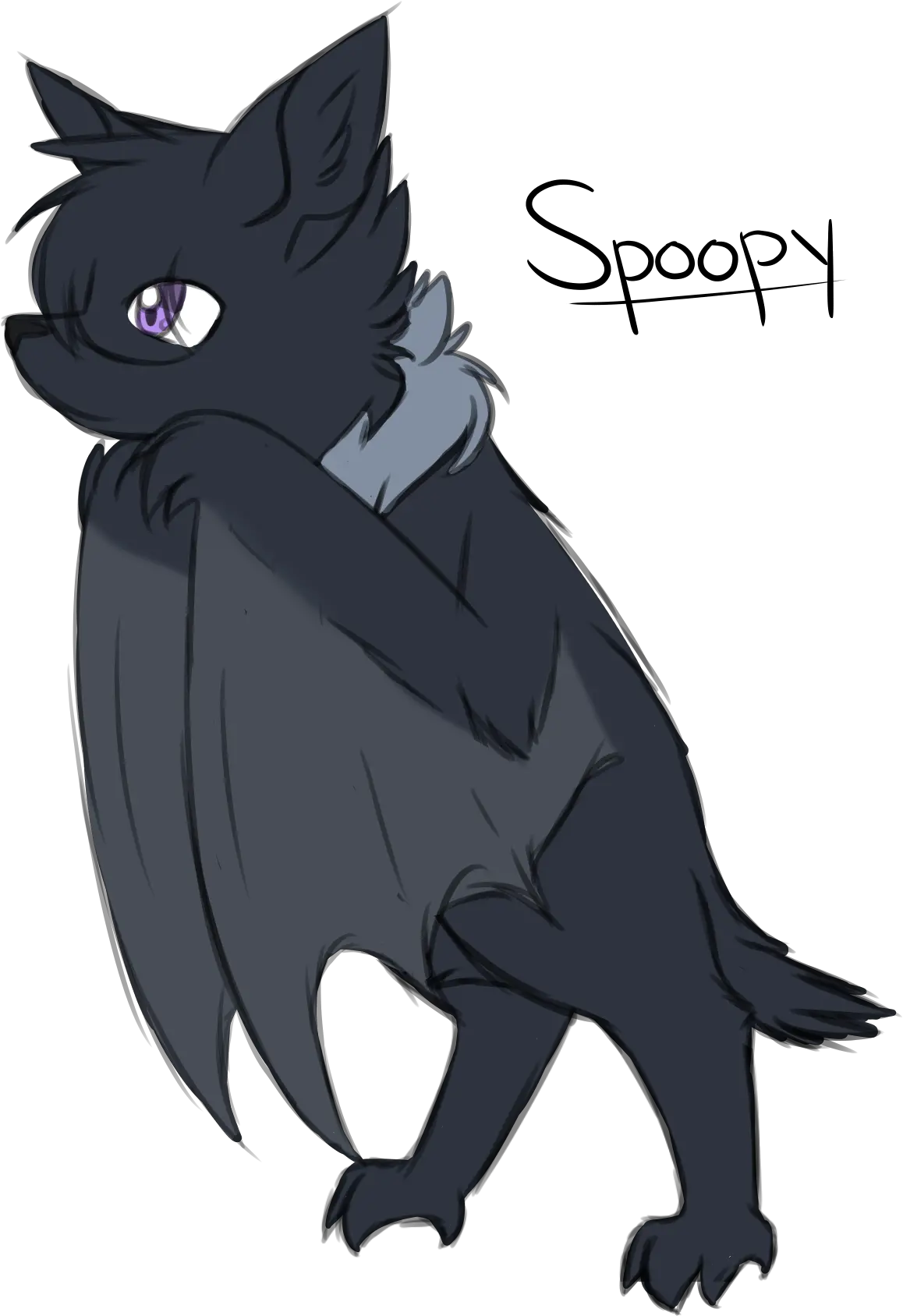Download Hd Bat Cat Anime Drawing Drawings Of Animated Anime Bat Drawing Png Bats Transparent