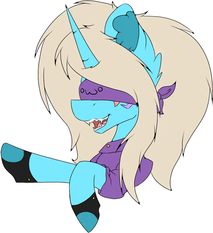 2262957 Safe Artistchazmazda Oc Oc Only Pony Unicorn Fictional Character Png Blindfold Png