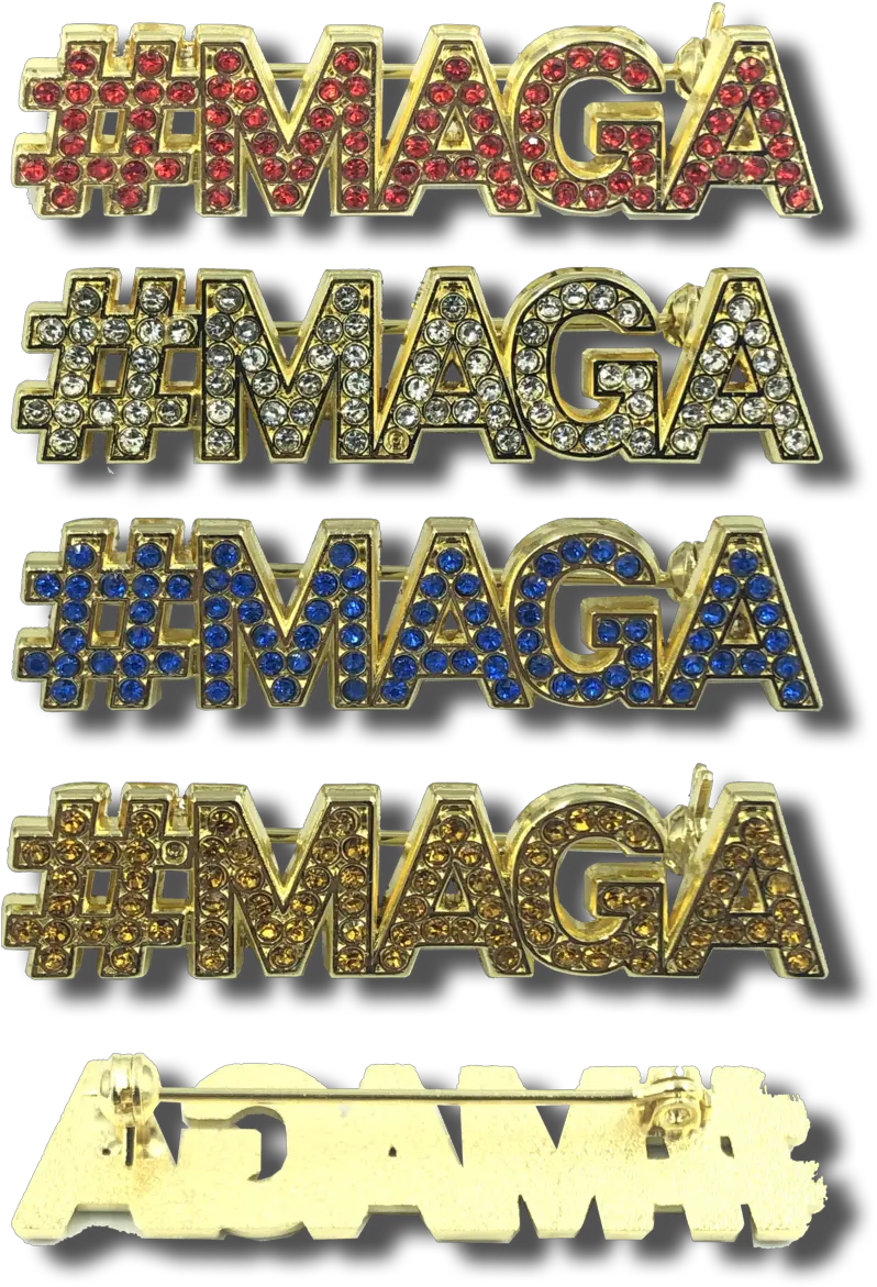 Red Crystal Maga Pin Trump Make America Great Again Poster Png Maga Png
