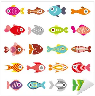 Sticker Fish Vector Icon Set Pixersus Vecteur Poisson Png Vector Icon Sets