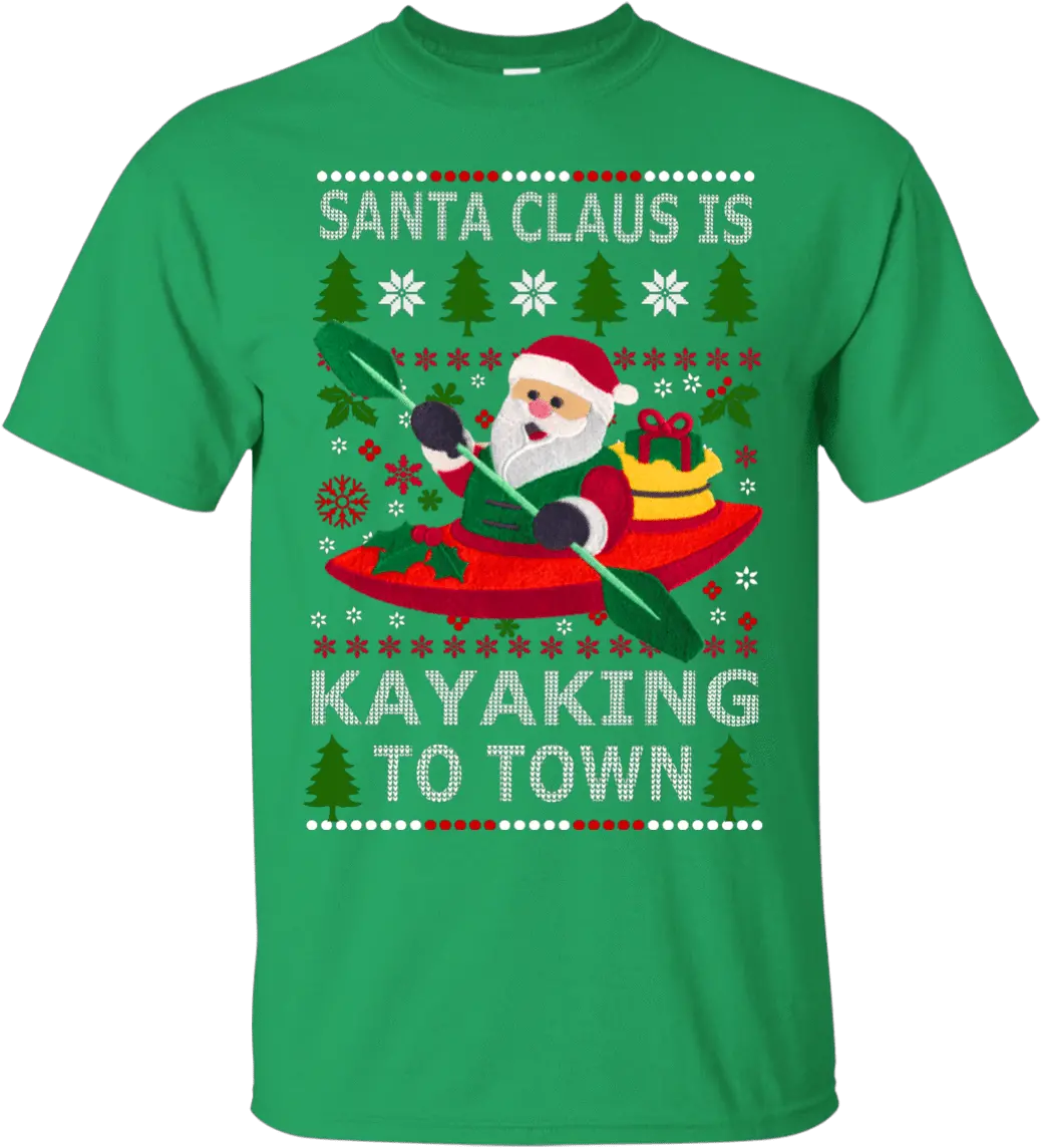 Tst Santa Kayaking Cotton Tee S 6x Top 148259 Png Keep Calm And Chive Kayak Png