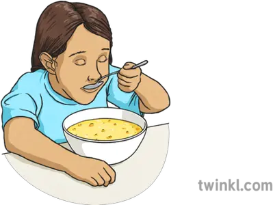 Child Tasting A Spoonful Of Soup Illustration Twinkl Ramen Png Soup Png