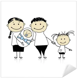 Sticker Happy Parents With Children Newborn Baby In Hands Png Parent Lifting Icon