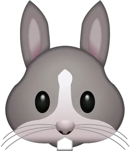 Download Rabbit Face Emoji Island Rabbit Emoji Png Thinking Emoji Icon