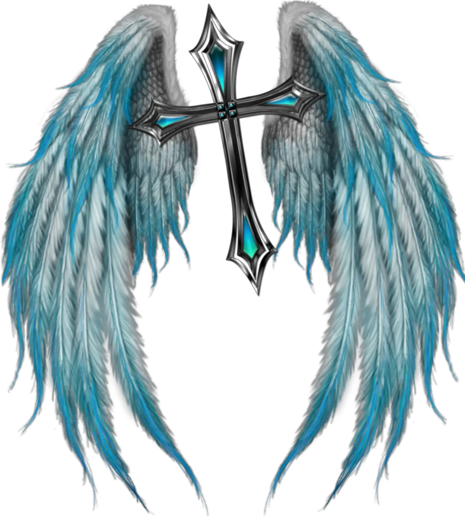 Feather Tattoo Png From Faith Knights Takashimau0027s Symbol Angel Blue Wings Png Angle Wings Png
