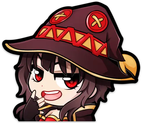 Smug Megumin Sticker Waifu Bait Stickers Png Megumin Png