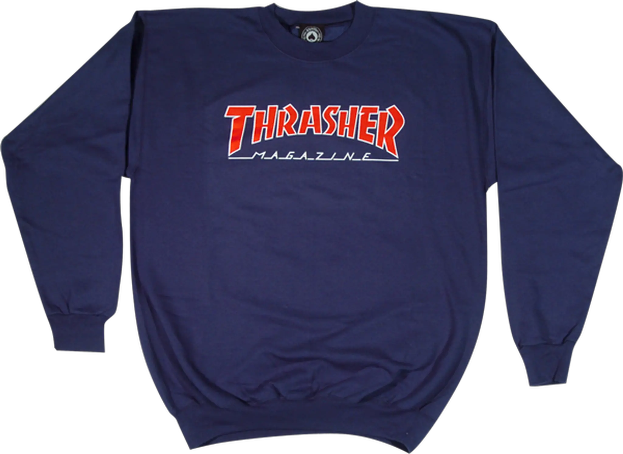 Thrasher Skate Mag Logo Outlined Crewneck Sweatshirt Png