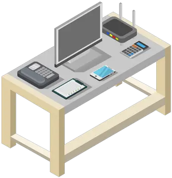 Best Premium Work Table Illustration Download In Png Office Equipment Table Work Icon
