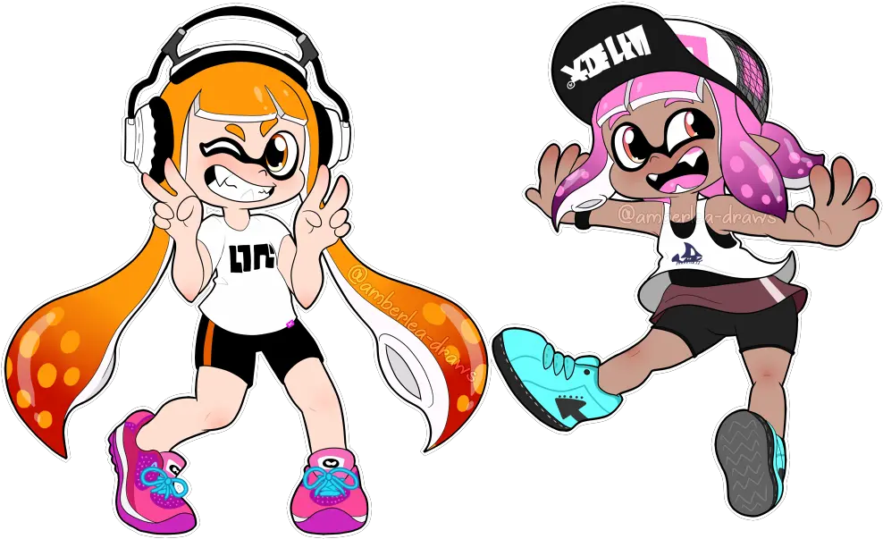 Download Inkling Girls Inkling Girl Png Full Size Png Inkling Girls Orange Inkling Girls Pink Inkling Png