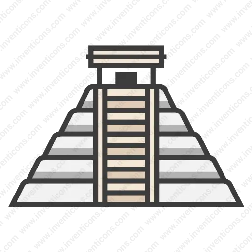 Download Chichen Itza Vector Icon Inventicons Candi Logo Png Stairs Icon Vector