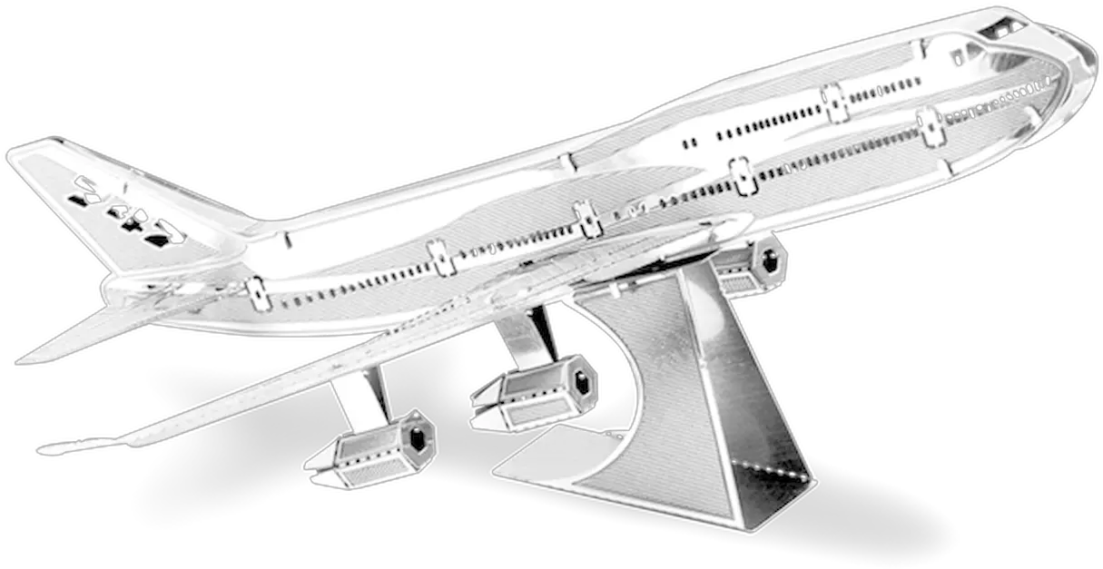 Metal Earth Boeing 747 Commercial Jet Metal Earth 747 Png Boeing Png