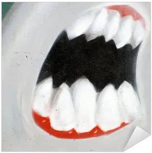 Sticker Shark Teeth Pixersus Dentures Png Shark Tooth Icon
