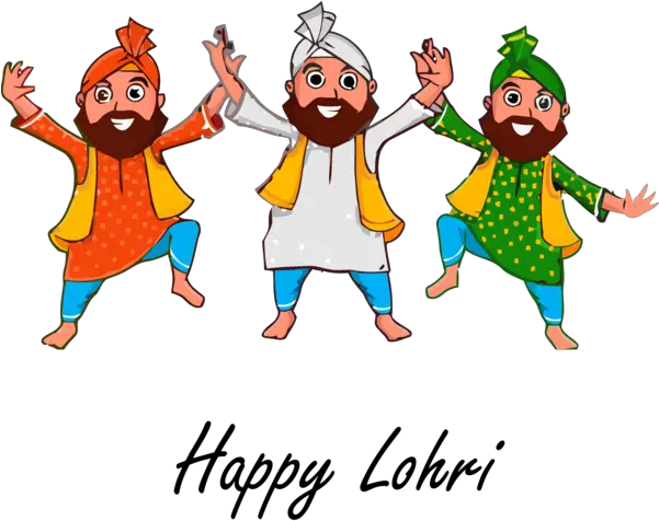 Lohri Cartoon Celebrating Playing Lohri Image For Kids Png Cartoon Kids Png