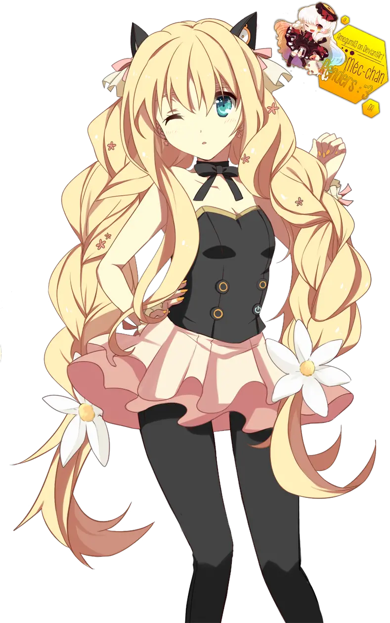Manga Girl Anime Blonde Hair Girl Render 800x1271 Png Blonde Hair Transparent Anime Girl Manga Girl Png