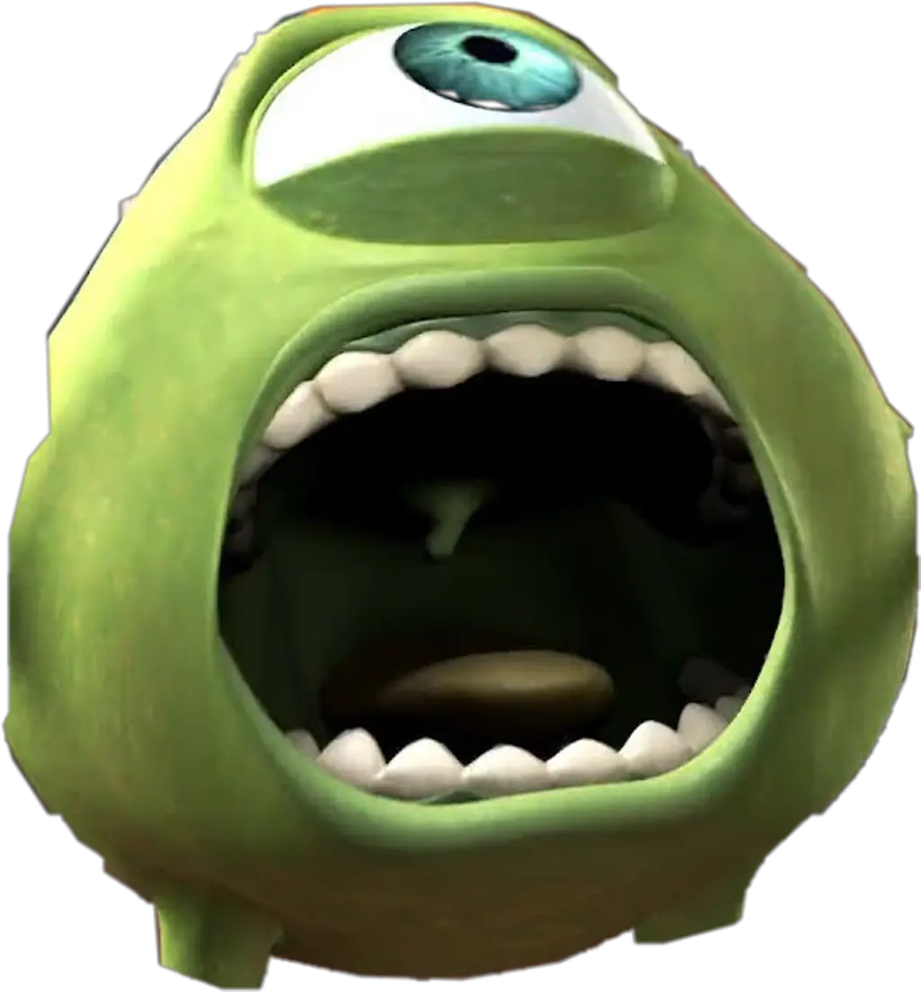 Mike Wazowski Finger Bite Full Size Png Download Seekpng Mike Wazowski Meme Png Bite Mark Png