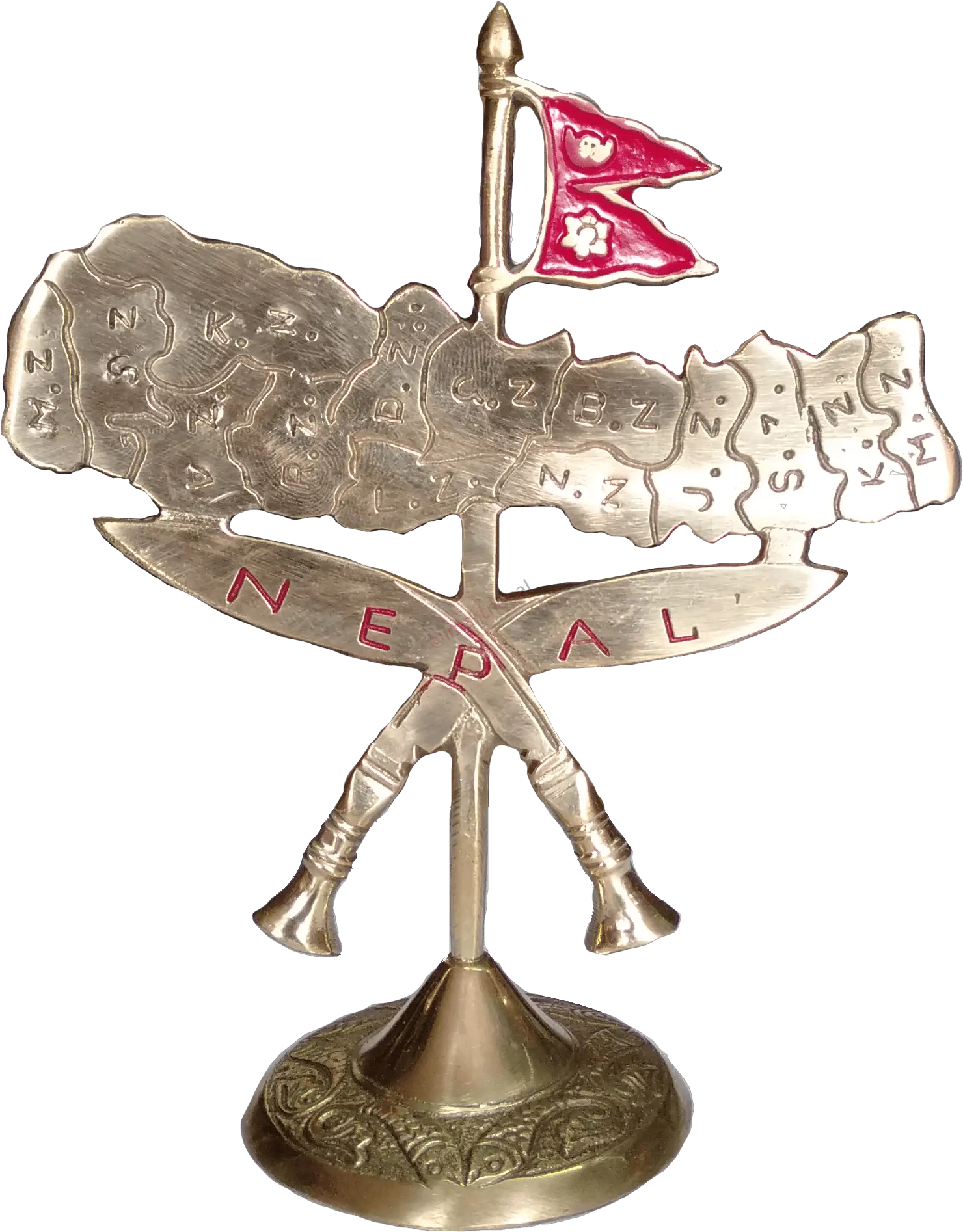 Cross Khukuri With Nepal Map U0026flag Nepali Flag With Khukuri Png Nepal Flag Png