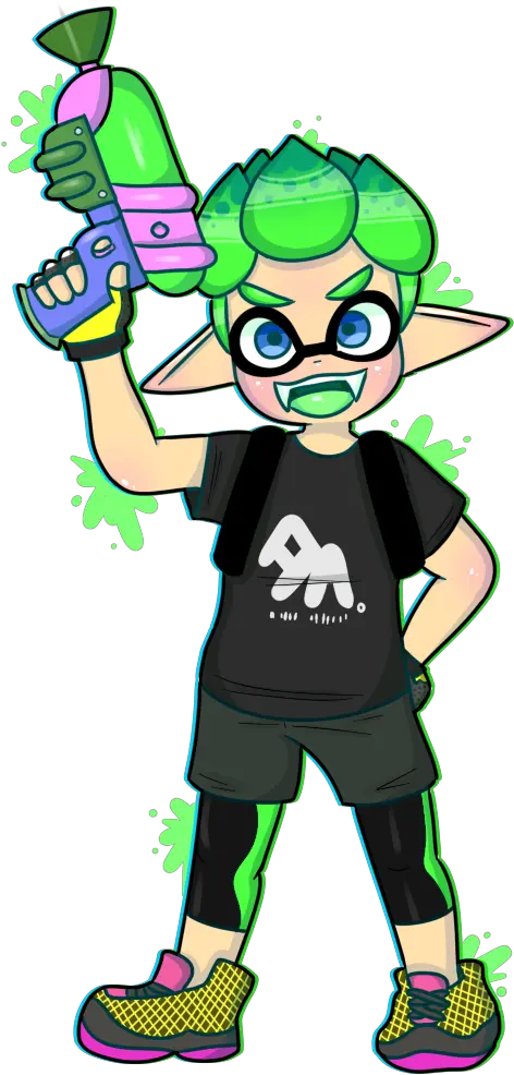 Download Inkling Boy Png Inkling Boy Splatoon 2 Png Image Inkling Boy Green Splatoon 2 Inkling Png