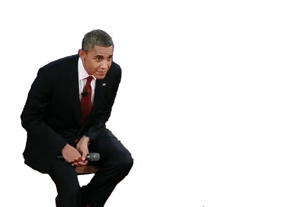 Obama Staring Obama Sitting Transparent Png Obama Transparent