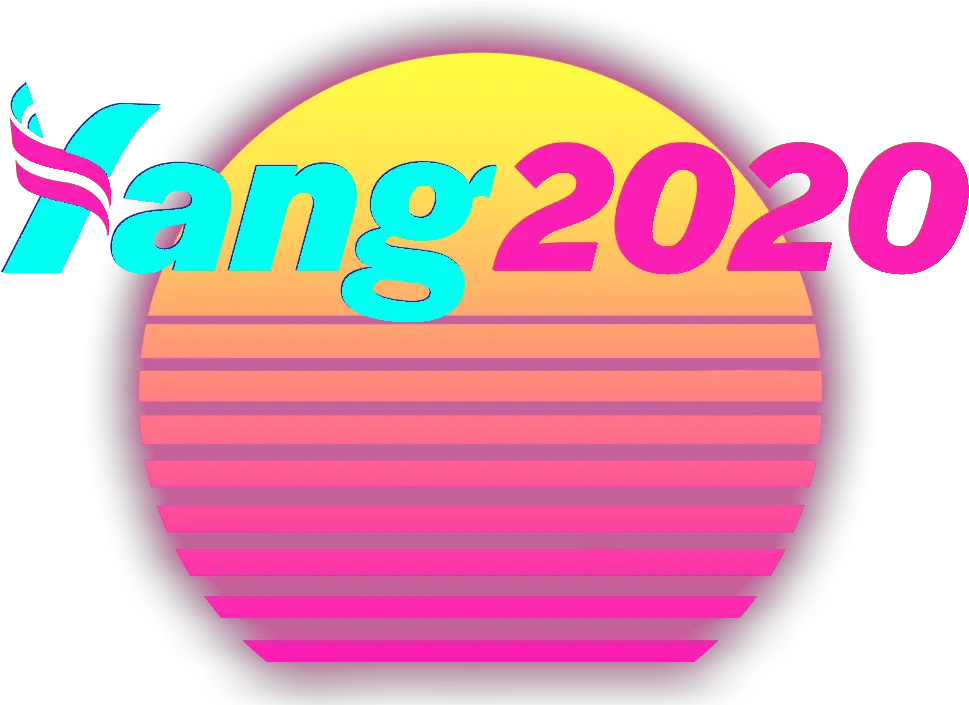 I Made A High Res Png Version Of The Vaporwave Yang 2020 Yang 2020 Vaporwave Logo Vapor Wave Png