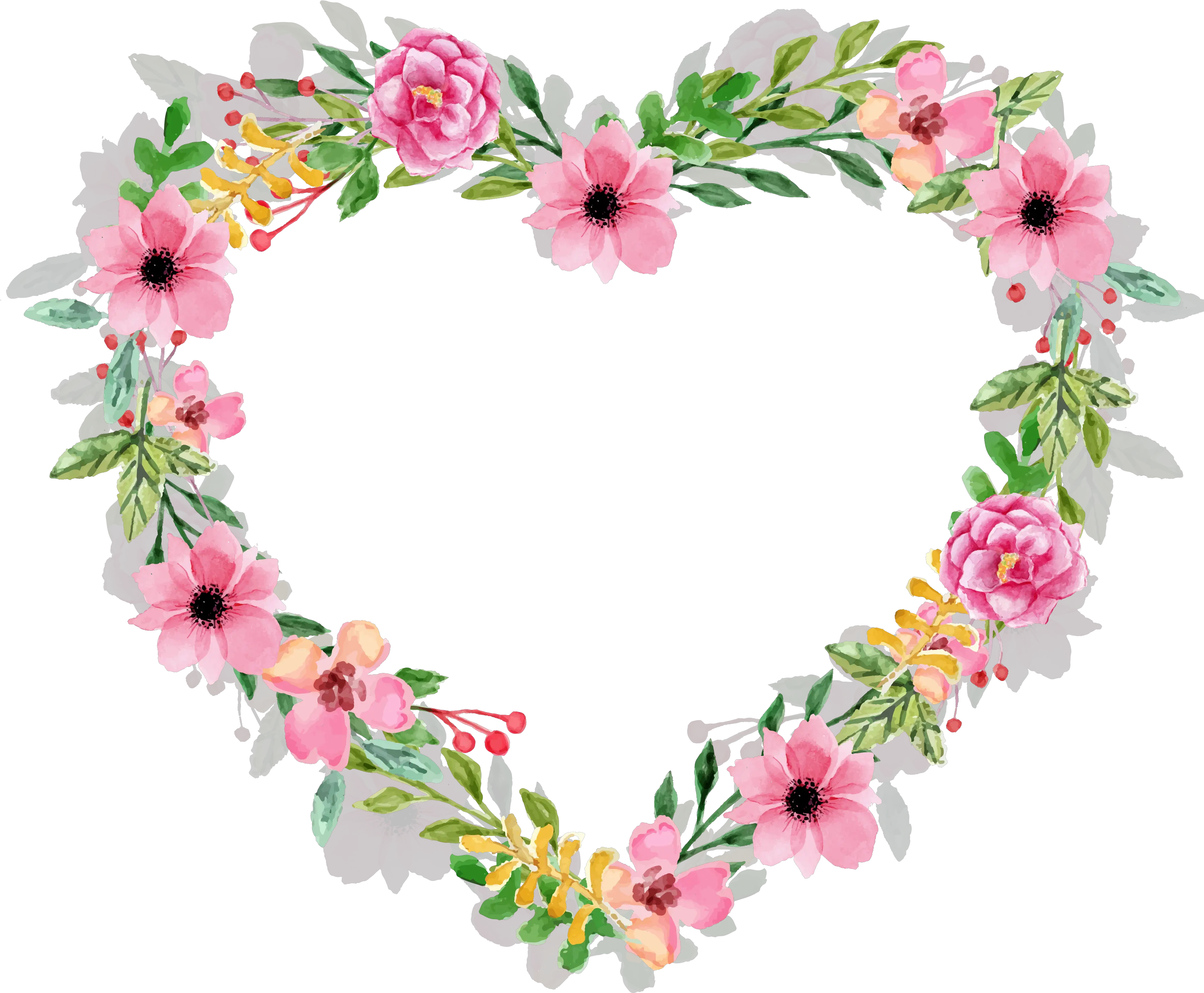 Pin De Evelyn Vargas Melendez Em Images Imagem Floral Watercolor Flowers Heart Png Flores Png