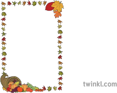 Ks1 Cornucopia Border Illustration Twinkl Clip Art Png Cornucopia Png