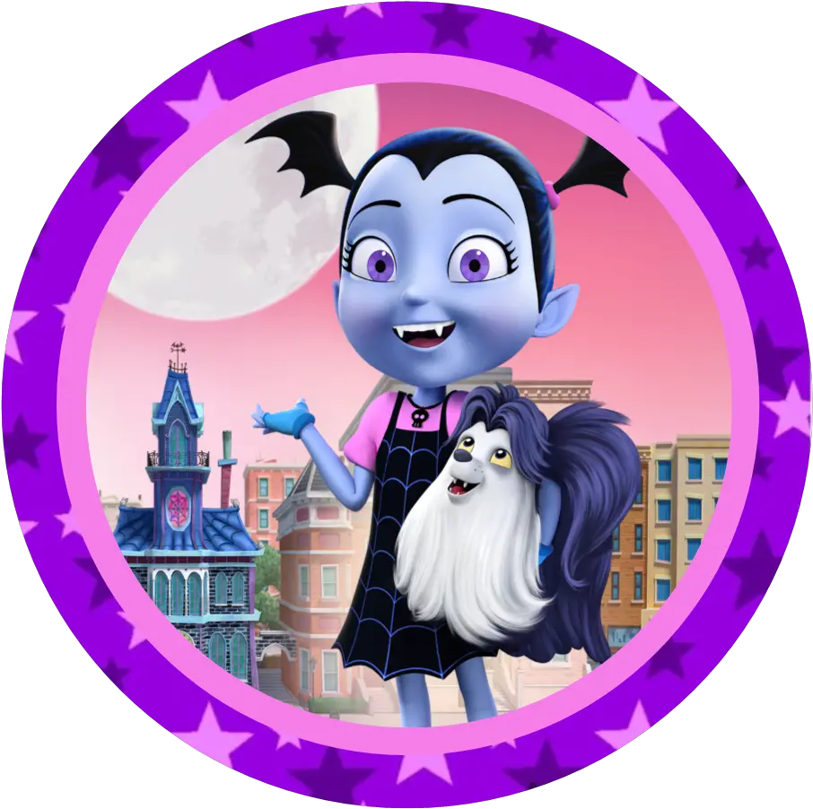 Download Hd 24 X 4cm Personalised Vampirina Stickers Png Vampirina Png