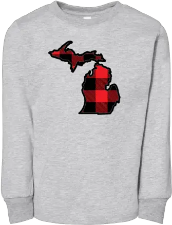 Buffalo Plaid Michigan Long Sleeve Png Buffalo Icon Apparel