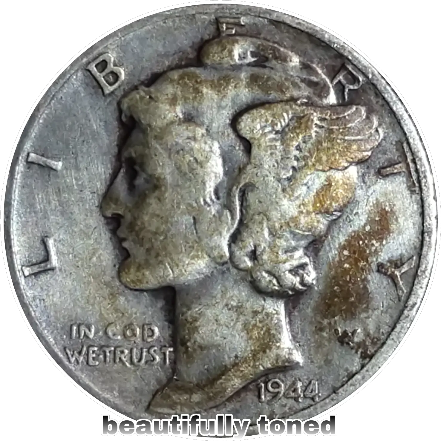 Beautifully Toned 1944 Mercury Dime Coin Talk Dime Png Dime Png