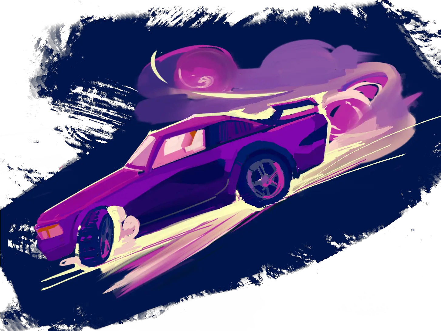 Drift Designs Themes Templates And Downloadable Graphic Cartoon Purple Drift Car Png Drift Icon