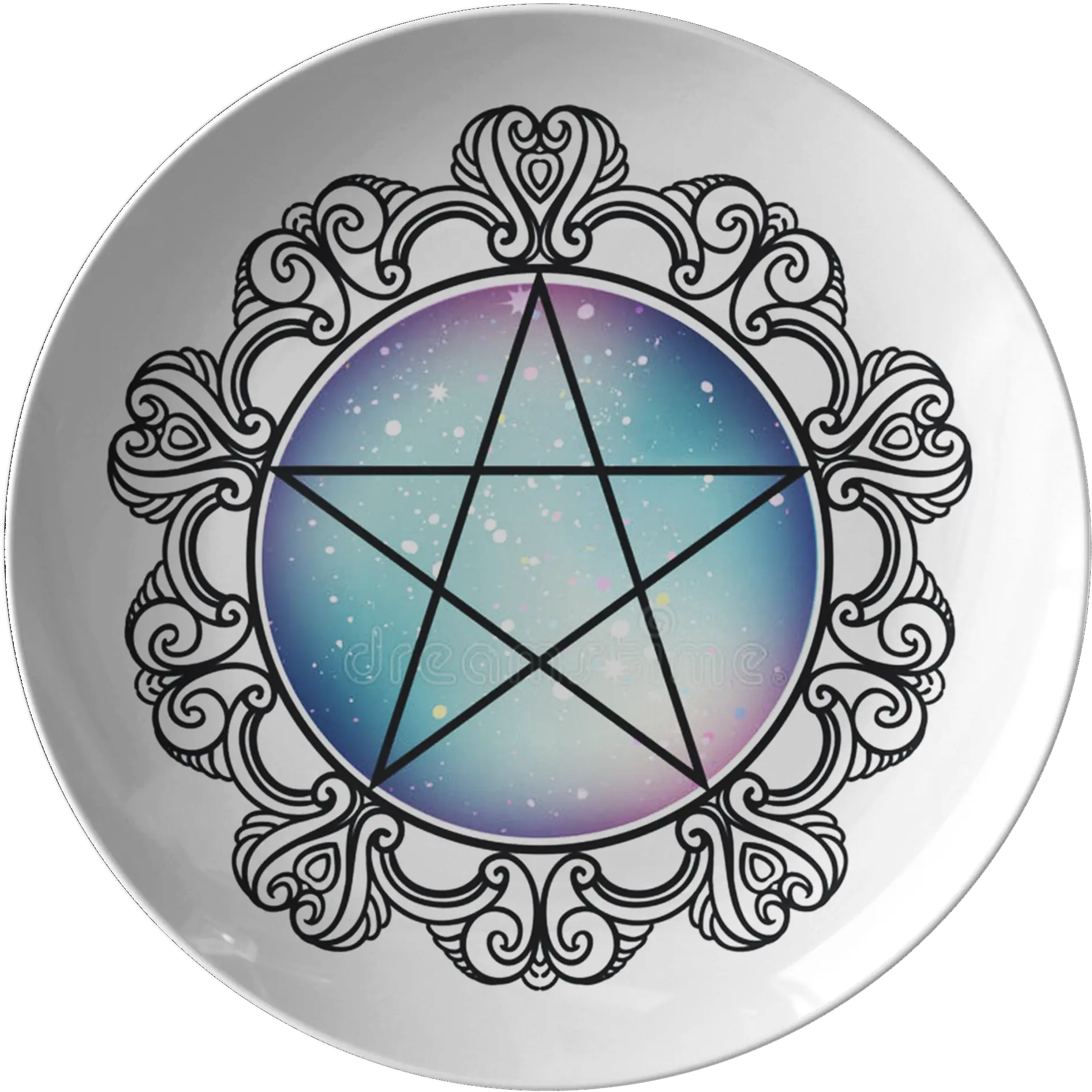 Download Wicca Pentacle Plate 5 Point Star Transparent Png Pentacle Transparent Background