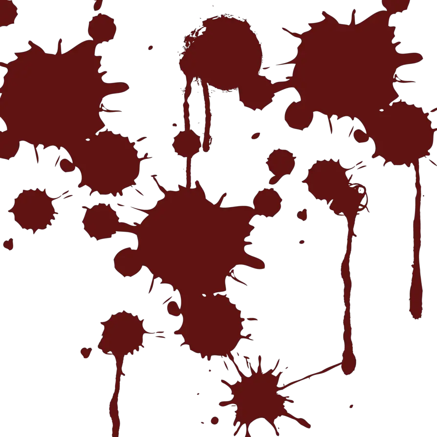 Cartoon Blood Splatter Transparent Background