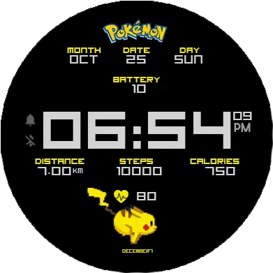 Pikachu Animation By December7 Amazfit Gtr U2022 42mm Dot Png Pikachu Facebook Icon