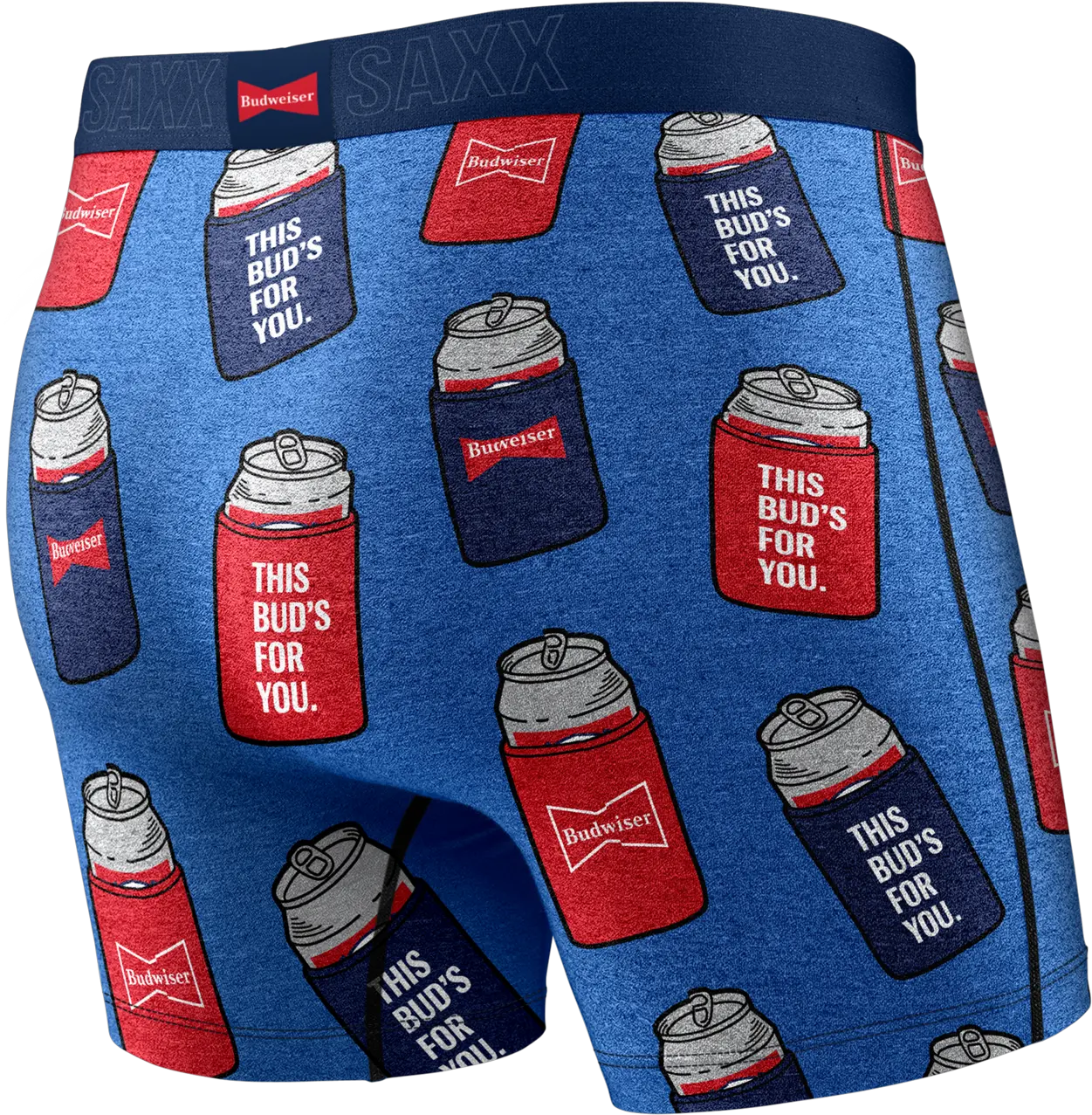 Vibe Boxer Brief Blue Bud Koozies U2013 Saxx Underwear Saxx Budweiser Png Bud Light Icon