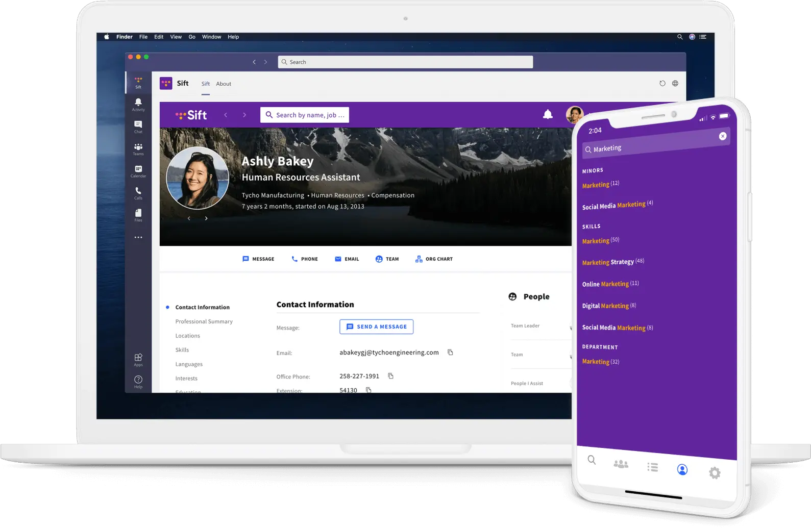 Sift Enhanced Microsoft Teams Org Chart And Employee Directory Technology Applications Png Ms Teams Icon