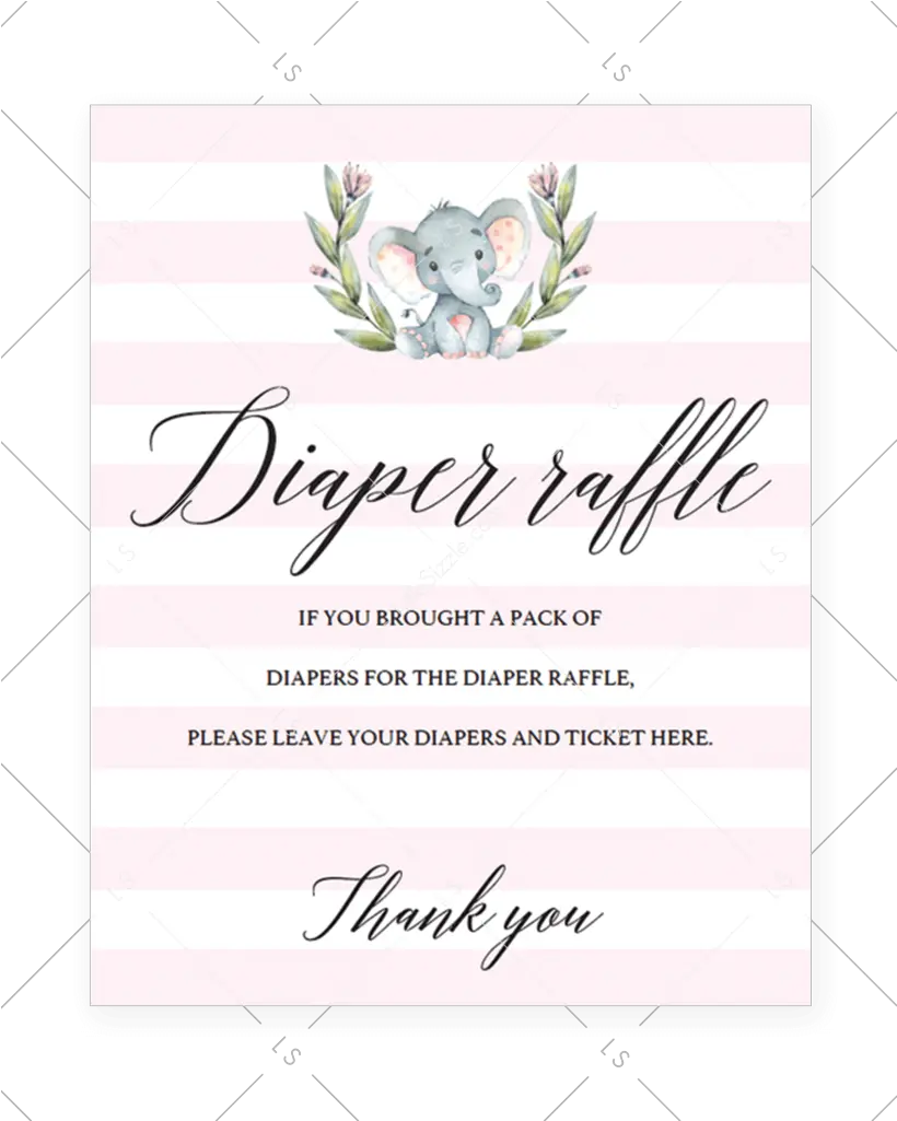 Girl Baby Shower Diaper Raffle Sign Diaper Raffle Tickets Free Printable Png Raffle Png