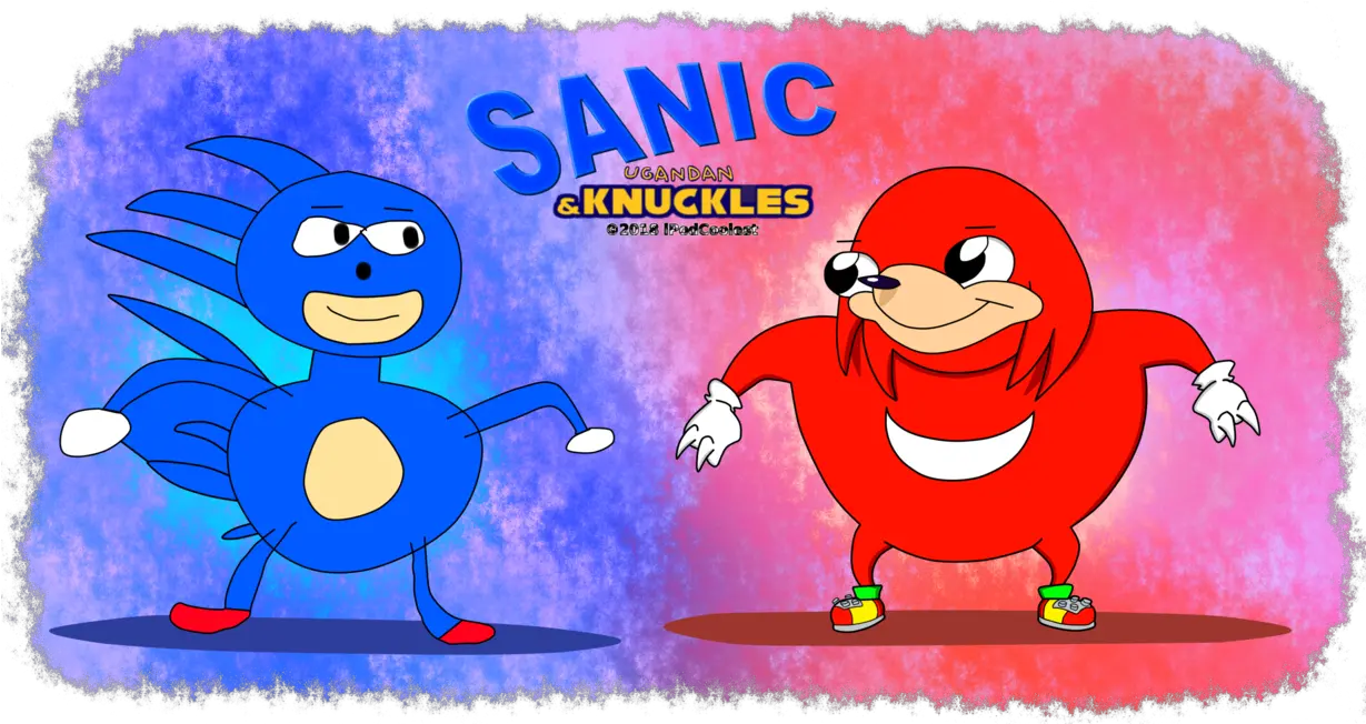 Sanic And Ugandan Knuckles Crossover Sanic And Ugandan Knuckles Png Sanic Png