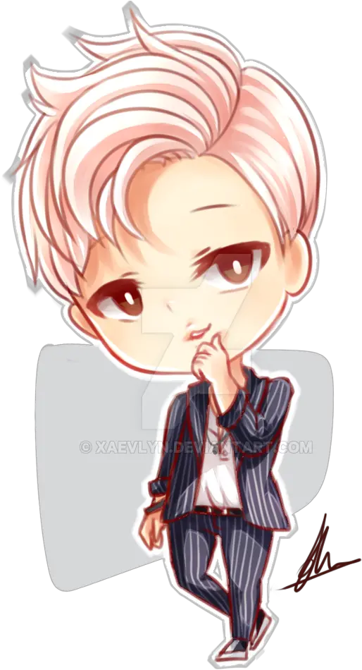 By Xaevlyn Chibi Portrait Transparent Background Png Rap Monster Png