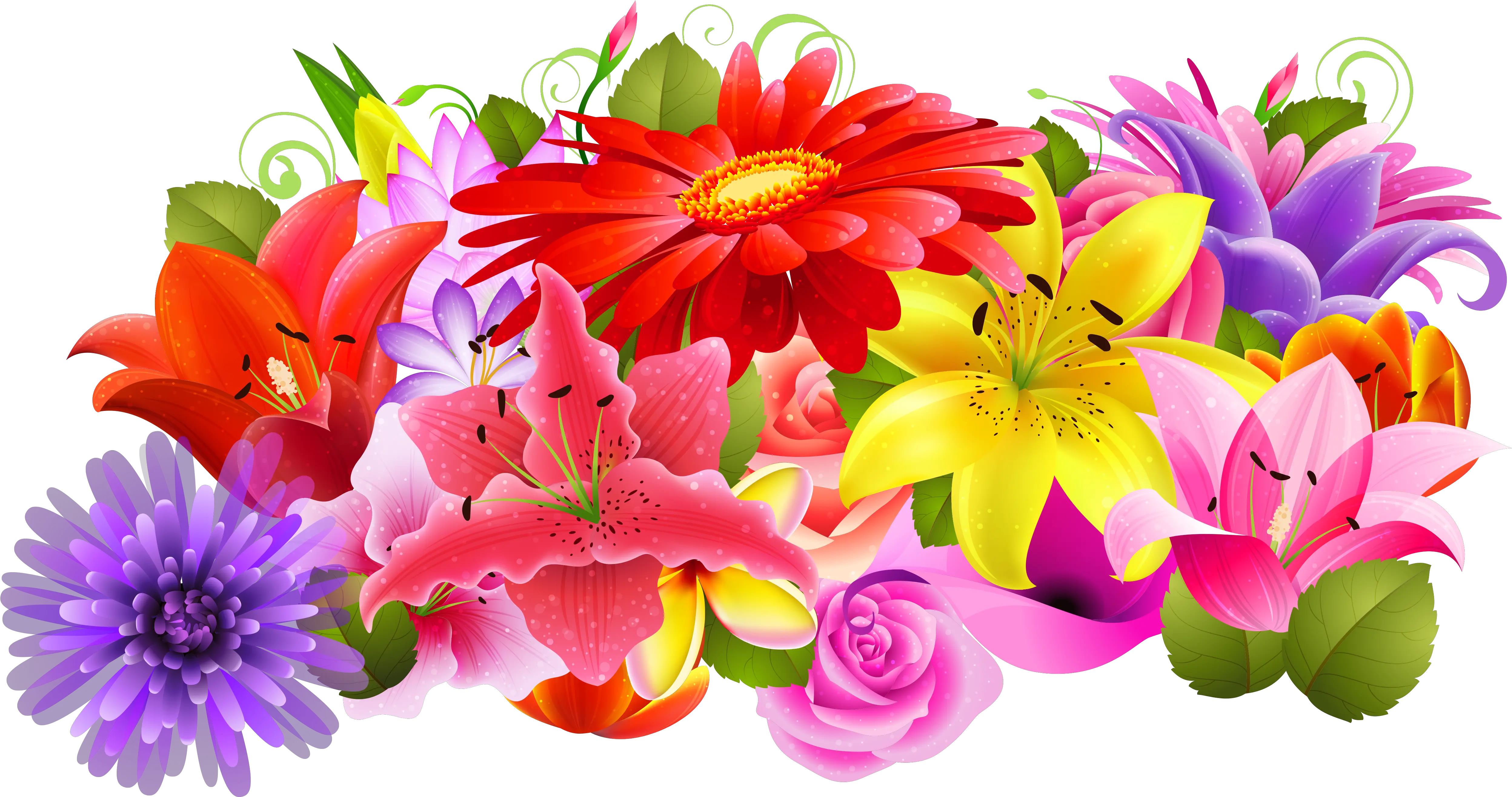 Floral Decor Png Clipart Png Format Png Flowers Hd Decor Png