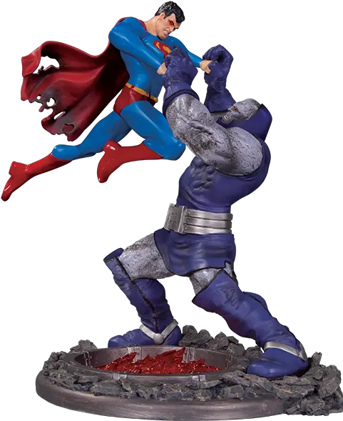 Superman Vs Darkseid Battle 3rd Edition 18 Scale Statue Png Transparent