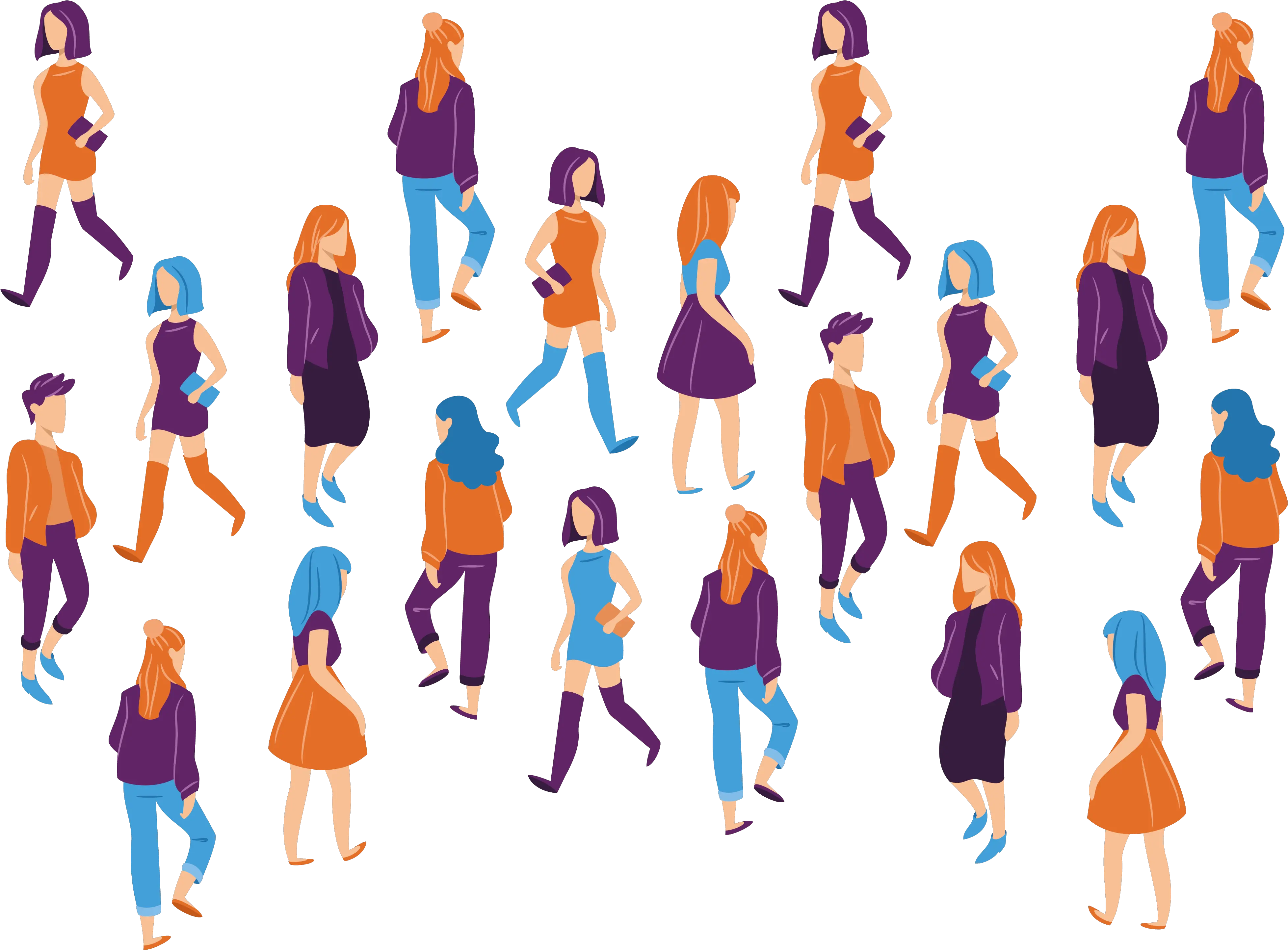 Transparency Crowd People Walking 10 Free Hq Online Puzzle People Walking Around Clipart Png Walking People Png