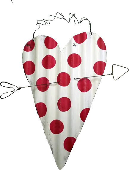 Heart Large White Polka Dot Blackwater Folk Art Illustration Png White Polka Dots Png