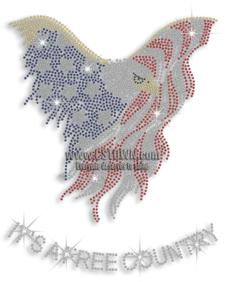 Download Itu0027s A Free Country Eagle Flying Rhinestone Eagle Png Nail Head Png