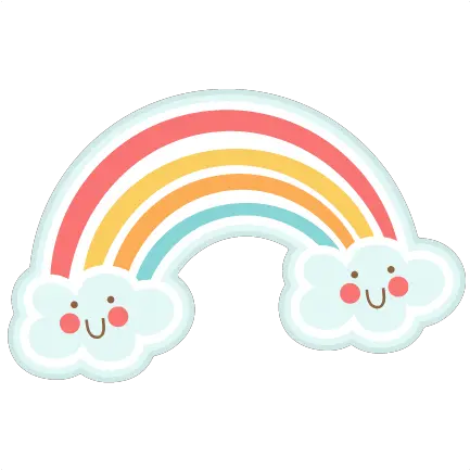 Pin Cute Rainbow Clipart Black And White Png Cartoon Rainbow Png