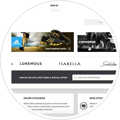 Behars Premium Responsive Bigcommerce Template Stencil Language Png Converse Icon Loaded Weapon